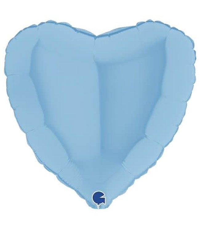 Grabo 18 Inch Heart Mylar Balloon-Pastel Blue