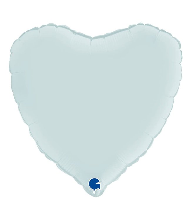 Grabo 18 Inch Heart Mylar Balloon-Pastel Blue Satin