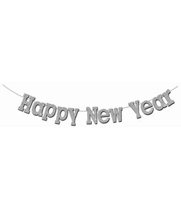 Rubies Costumes 7 Inch Diamond Happy New Year Banner-Silver