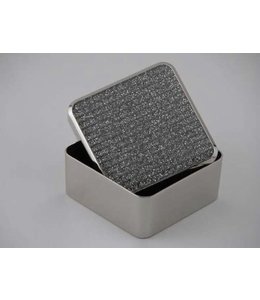 Creative Gifts International Silver Box with Rhinestone Cover