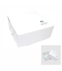 Global Wrap 2 Piece White Cardboard Box -  8 x 8 x 3.5 inch  1Pc