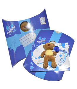 The Cuddle Factory Gift Box with Plush Teddy Bear and Message