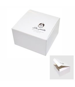 Global Wrap White Folding Cardboard Box - 5 x 5 x 3 inch 1/pk