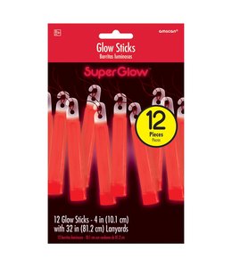 Amscan Inc. Glow Sticks-Necklaces 4 Inch12/pk-Red