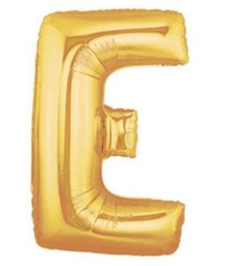 Betallic 40'' Mylar Balloon Letter E Gold
