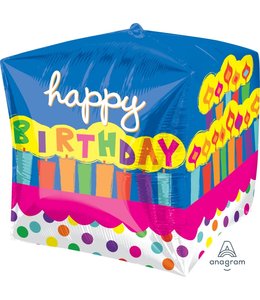 Anagram 15 Inch Balloon  Birthday Cake Cubez Pkg