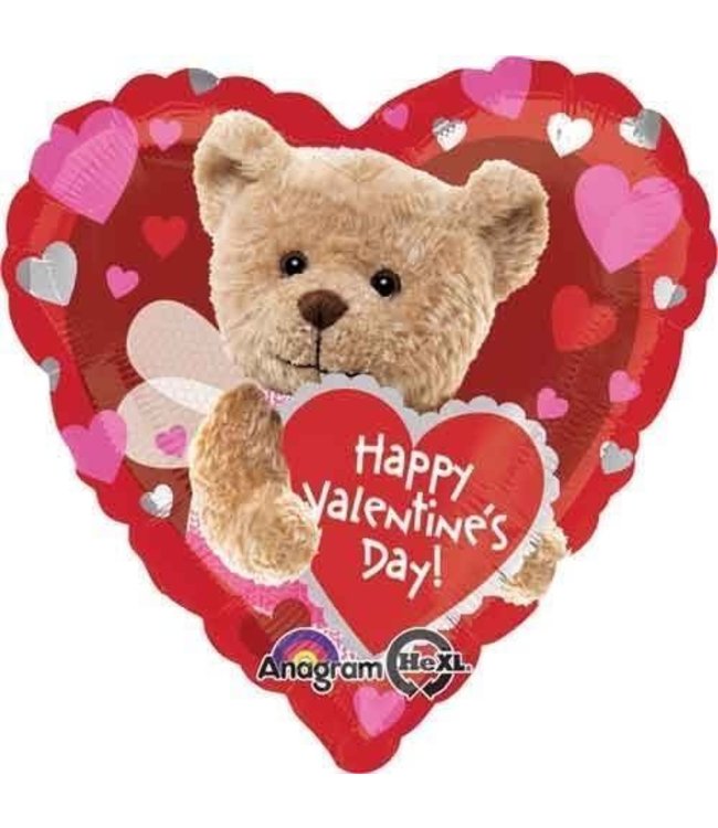 Anagram 18 Inch Mylar Balloon Happy Valentines Day Bee Bear