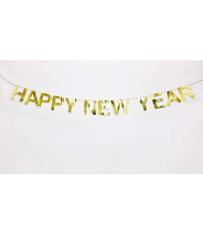Happy New Year Letter Banner 170 cm-Gold