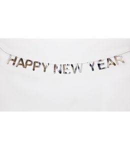 Happy New Year Letter Banner 170 cm-Silver