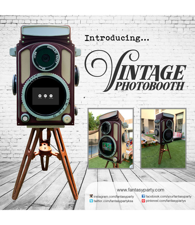 FP Party Supplies Vintage Photo Booth - 2 Hour Rental
