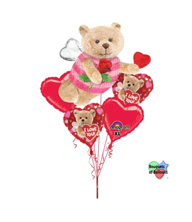 Anagram Balloon Bouquet -  Valentine Bee Bear