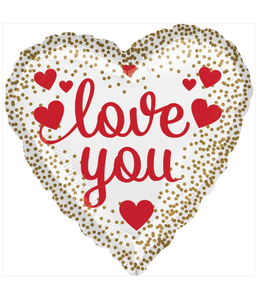 Anagram Foil Balloon 18In - Love Dots