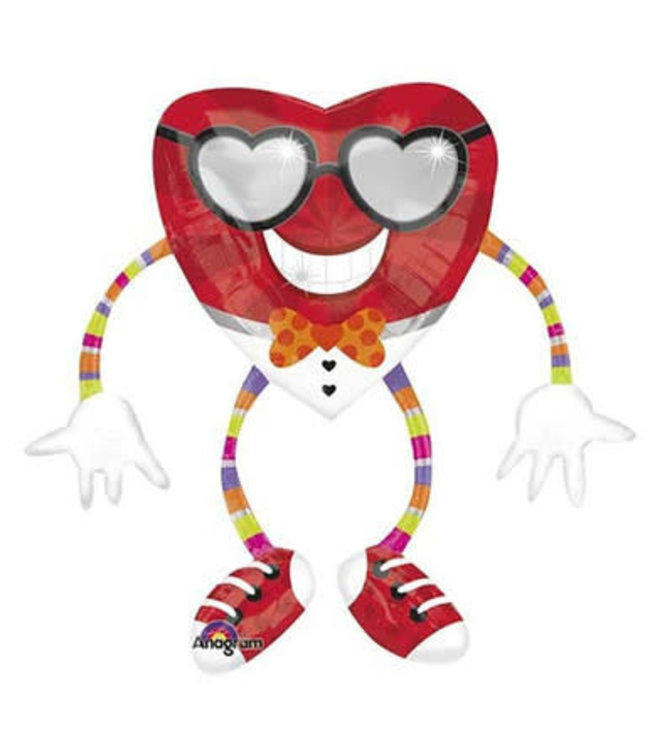 Anagram Airwalker Balloon 31In - Funky Heart Guy