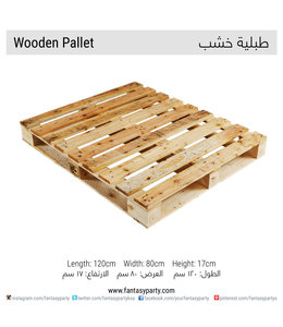 FP Party Supplies Wooden Pallet Rental