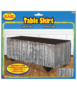 Rubies Costumes Tinsel Table Skirt - Silver