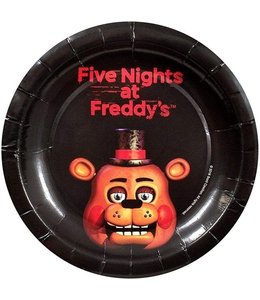 Five Nights At Freddy's 7 Inch Round Paper Plates 8/pk