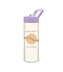 Orange Circle Studio Water Bottle with Straw-Energy