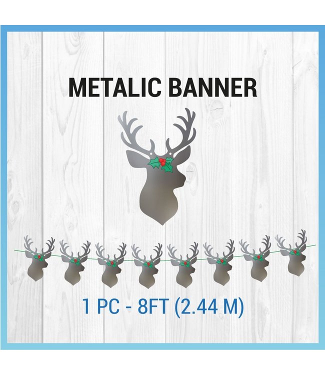 Christmas Reindeer Banner 2.44 meter