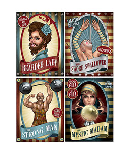 The Beistle Company Vintage Circus Poster Cutouts