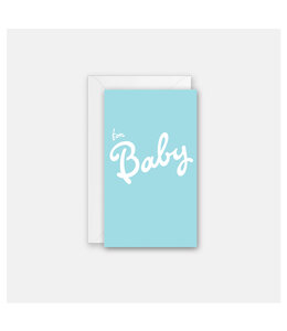Rock Scissor Paper Enclosure Card - Blue Baby Cursive
