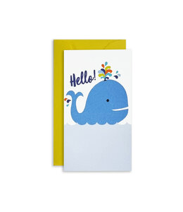 Rock Scissor Paper Enclosure Card - Colorful Whale
