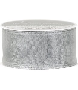 Wired Sheer Ribbon (4cmX3m) -Silver