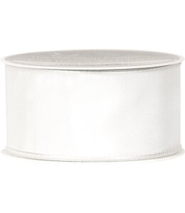 Wired Sheer Ribbon (4cmX3m)-White