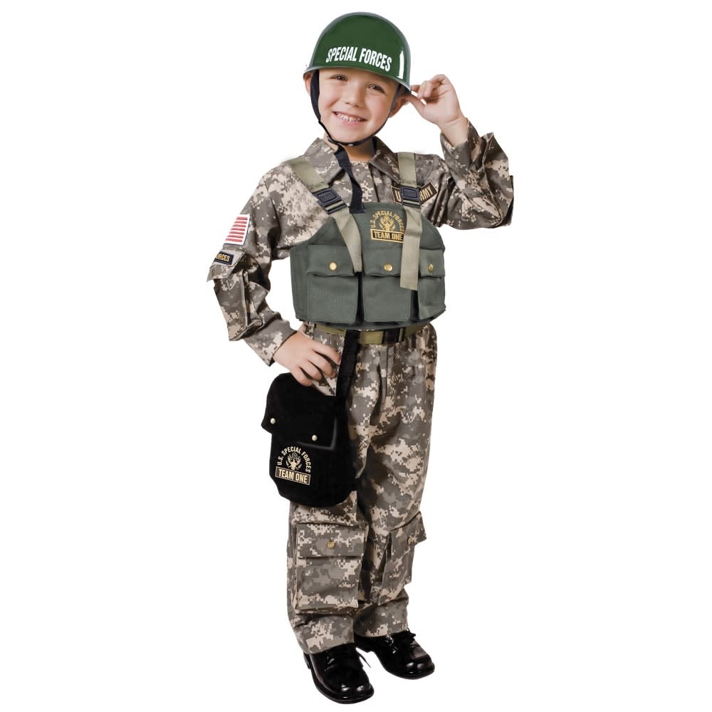 Army Special Forces w/ Helmet Costume - Fantasy Party