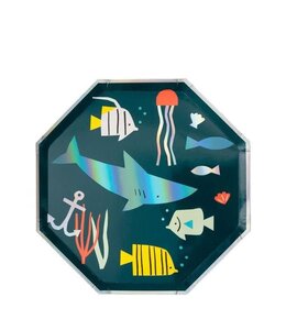 Meri Meri Side Plates (8 x 8) Inches 8/pk-Under The Sea