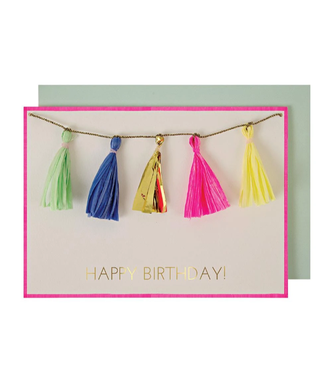 Meri Meri Greeting Card-Happy Birthday Tassels