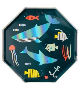 Meri Meri Dinner Plates (10.25x10.25) Inches 8/pk-Under The Sea