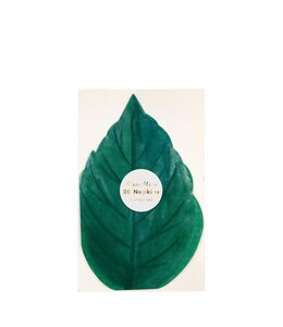 Meri Meri Die Cut Napkins (4.5x7) Inches 20/pk-Rose Garden Leaf