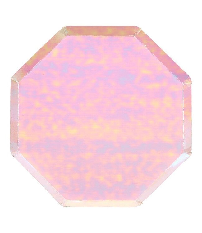 Meri Meri Dinner Plates (10.25x10.25) Inches 8/pk-Iridescent
