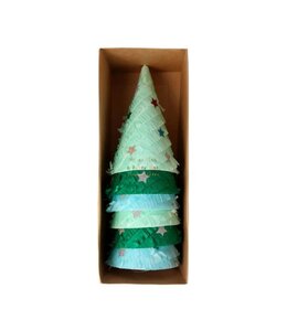 Meri Meri Fringed Christmas Tree Party Hats 6/pk
