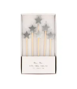 Meri Meri Silver Star Candles