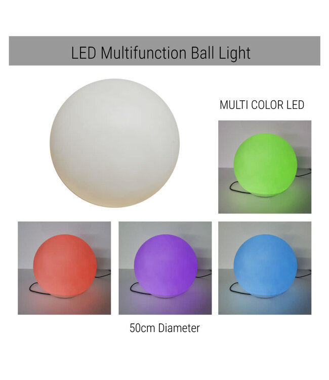 FP Party Supplies Light Up Sphere Medium 50 cm-Rental
