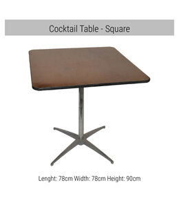 FP Party Supplies Table-Square Cocktail (78X78XH 90) cm Rental