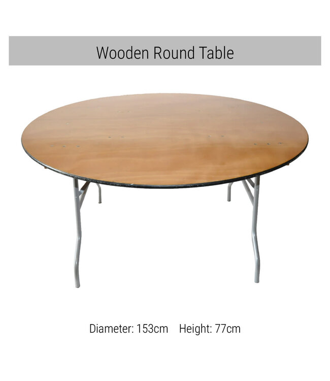 FP Party Supplies Table-Round Plywood (183cm/60Inch) Rental