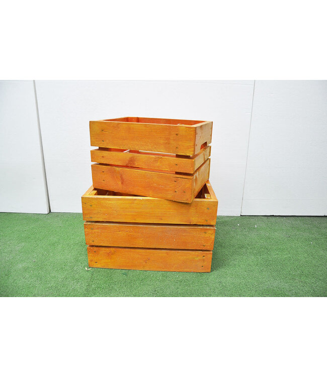 Natural Wooden Crates Small (33X43XH27) Rental