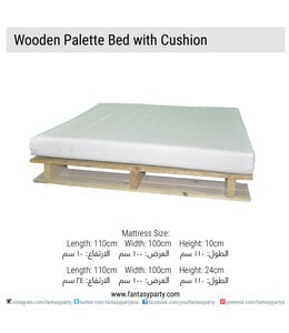 Wooden Pallet Square Table with cushion Rental