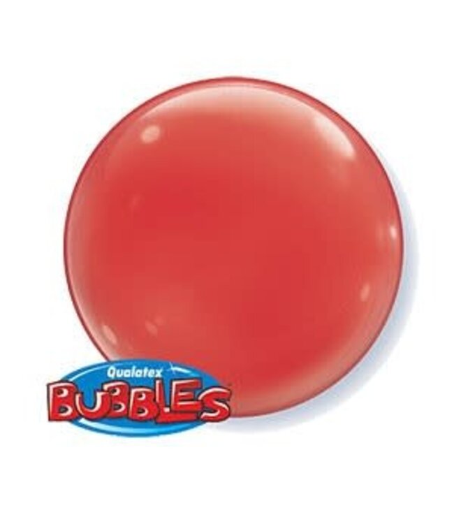 Qualatex 15 Inch Solid Color Bubble Balloon 1pc-Red