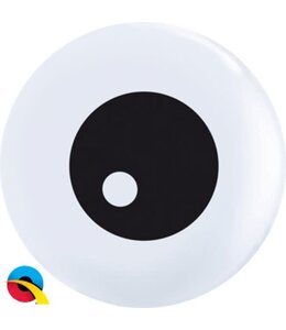 Qualatex 5 Inch Latex Balloons 100 ct- Friendly Eyeball White Top