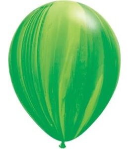 Qualatex 11 Inch Latex Balloons 25 ct-Green Rainbow SuperAgate