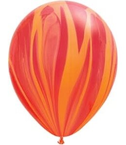 Qualatex 11 Inch Latex Balloons 25 ct-Red And Orange SuperAgate