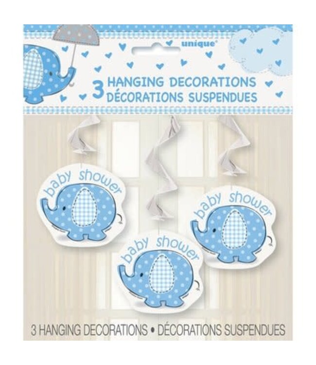 Unique Swirl Deco - 26 Inch - Umbrellaphants Blue