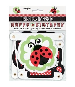 Unique Birthday Jointed Banner-Ladybug