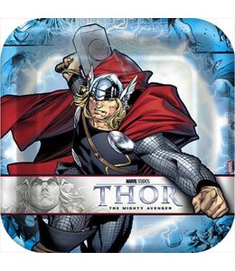 Party Express Thor-9 Inch Square Plates 8/pk
