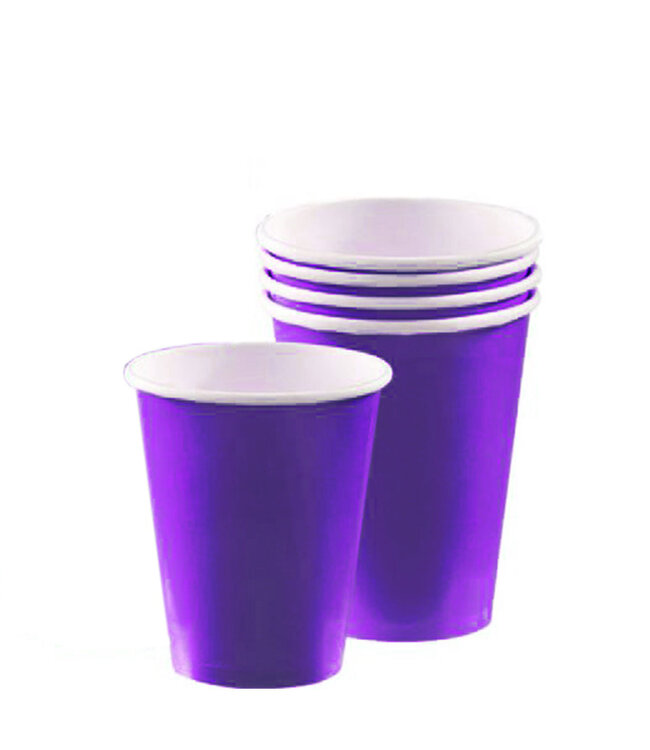 Amscan Inc. 9 oz Paper Cups 8/pk-New Purple