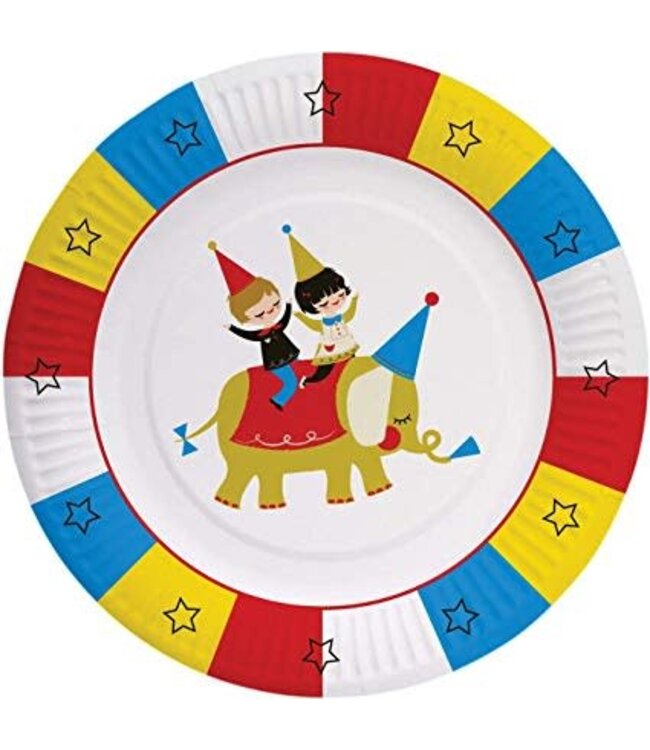 Party Partners 8Inch Round Plates-Circus