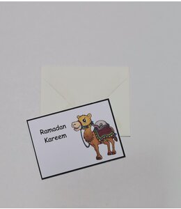 Gift tag W/Env-Ramadan Kareem Camel 7cm x 5cm